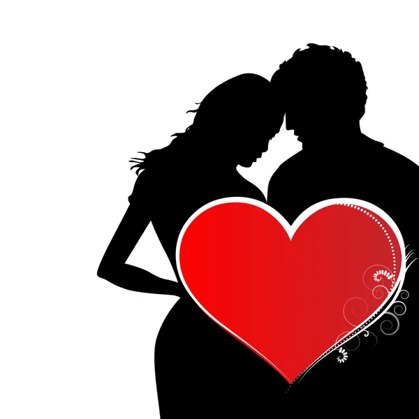 Lovers. Valentine's Day — Stock Vector