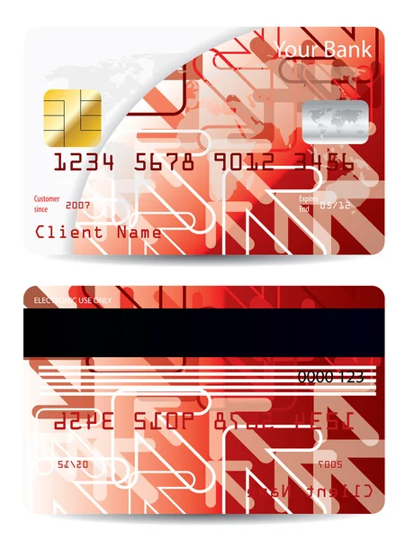 Creditcard met pijl ontwerp — Stockvector