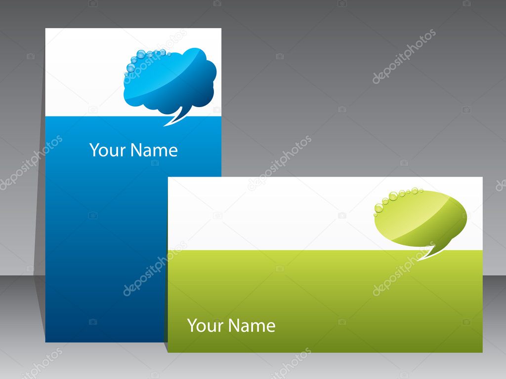 Business card design set of two