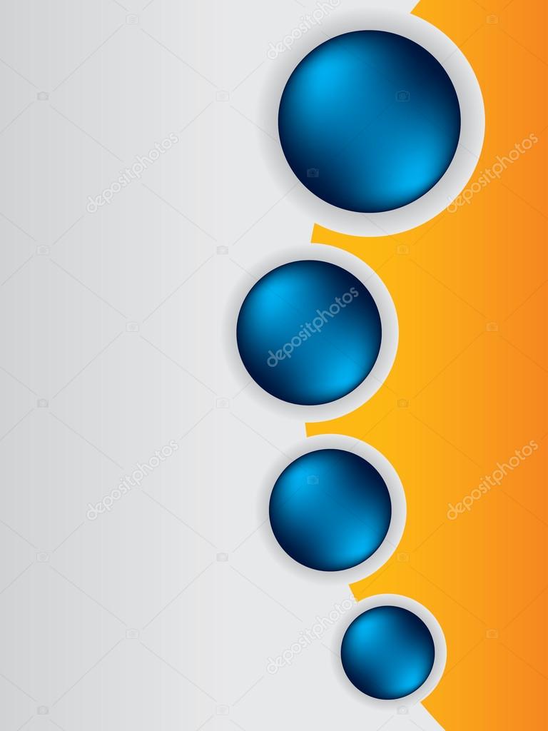 Cool brochure design background template with blue buttons
