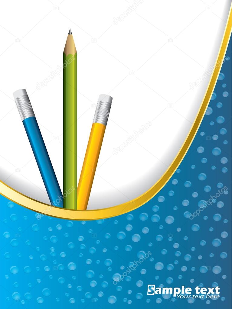 Background design with pencils