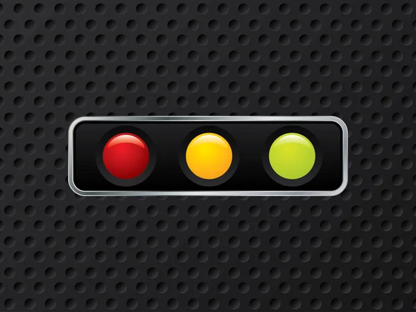 Horizontal traffic light design — Stock Vector