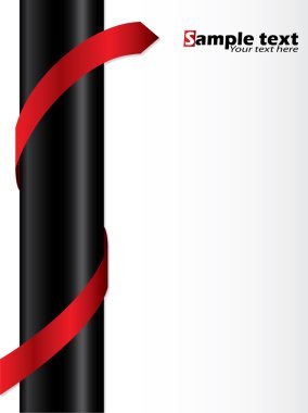 kırmızı kurdele ile arka plan tasarım