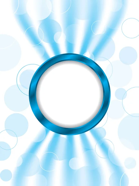 Fondo punteado abstracto con anillo azul — Vector de stock