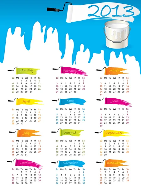 sıçramak ve boya 2013 takvim tasarımı