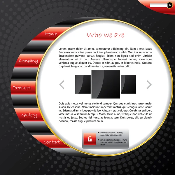 Conception de modèle de site Web rayé — Image vectorielle