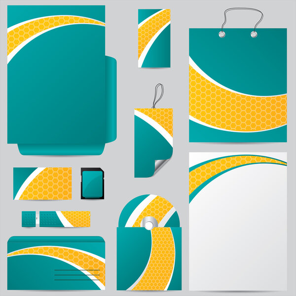 Бизнес-набор с шестиугольной волной
