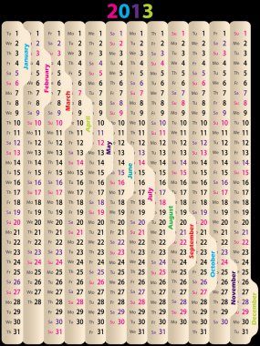 yaratıcı 2013 takvim tasarım etiket biçemi