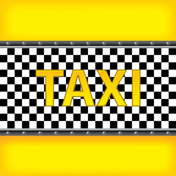 Gelber Hintergrund mit Taximuster — Stockvektor