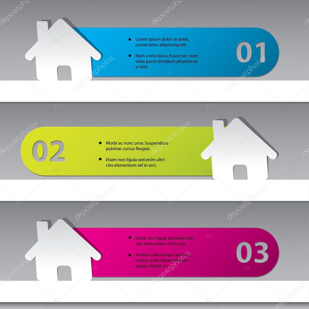 Inforaphic design with house stickers