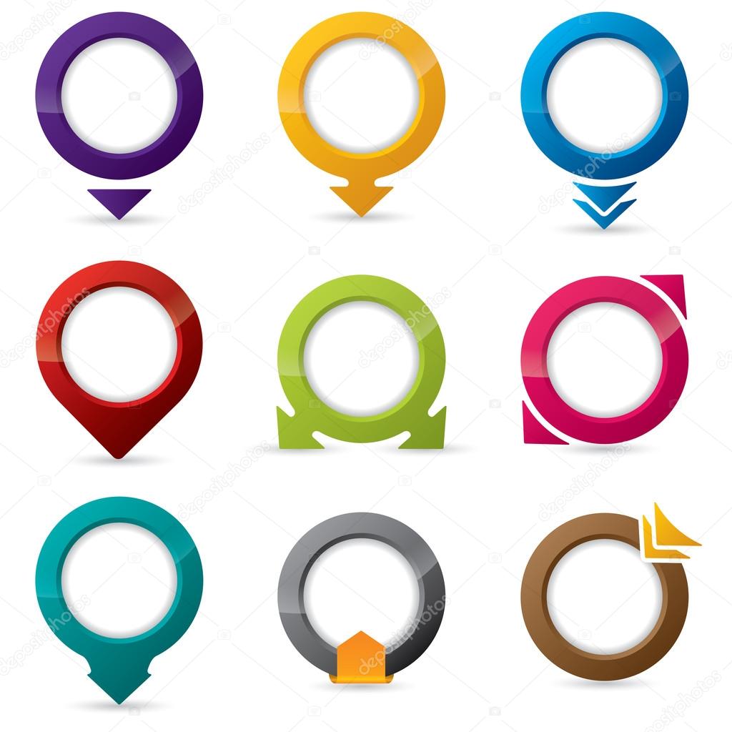 9 different icon designs