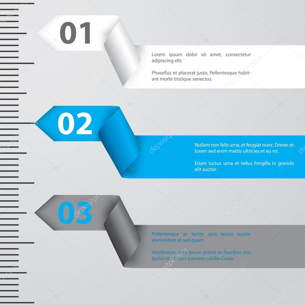 Ribbon infographic design