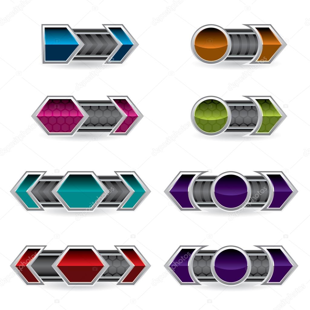 Various web button designs