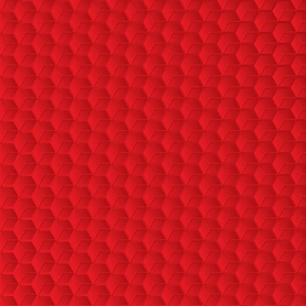 Fondo rojo abstracto con formas de hexágono — Vector de stock