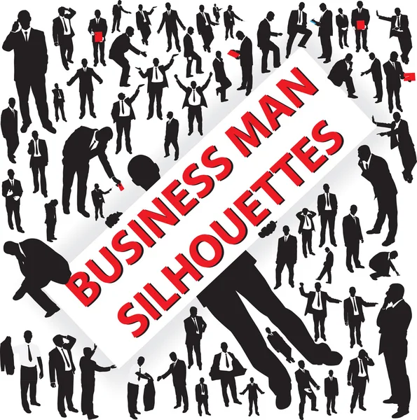 ビジネスの男のシルエット — ストックベクタ