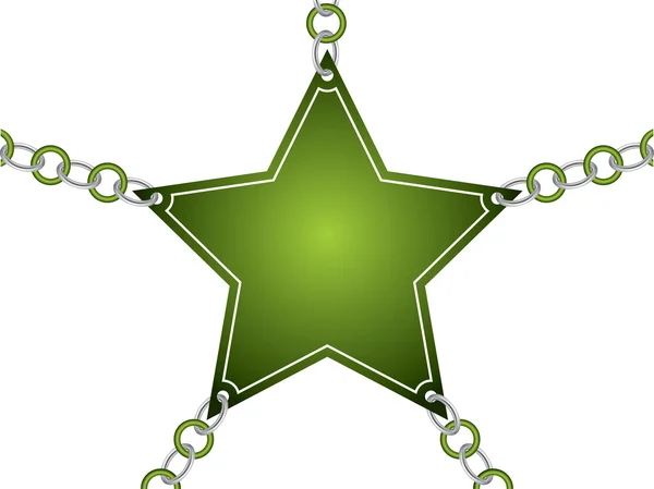 Tarjeta estrella encadenada — Vector de stock