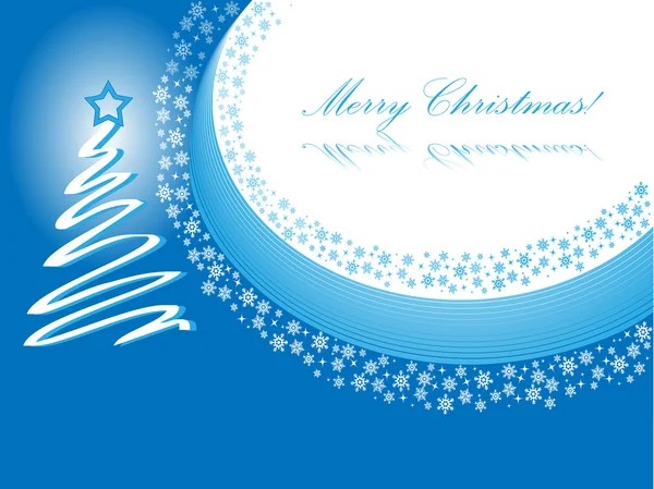 Carte de Noël bleu — Image vectorielle