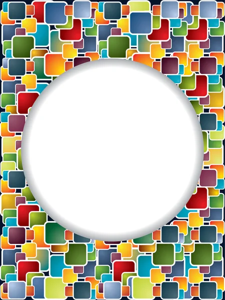 Cenário multicolorido com círculo e sombra — Vetor de Stock