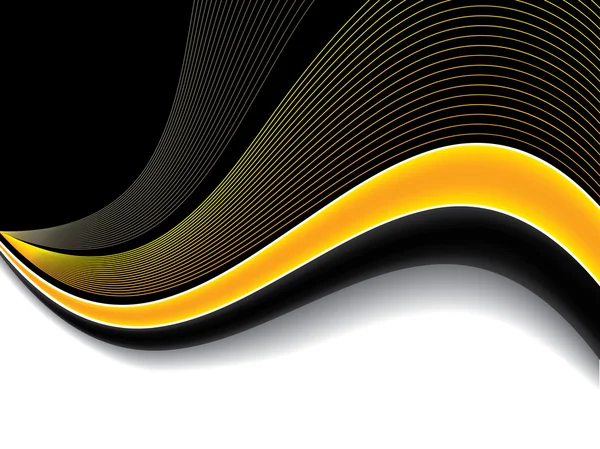 抽象的橙色波浪背景设计 — 图库矢量图片