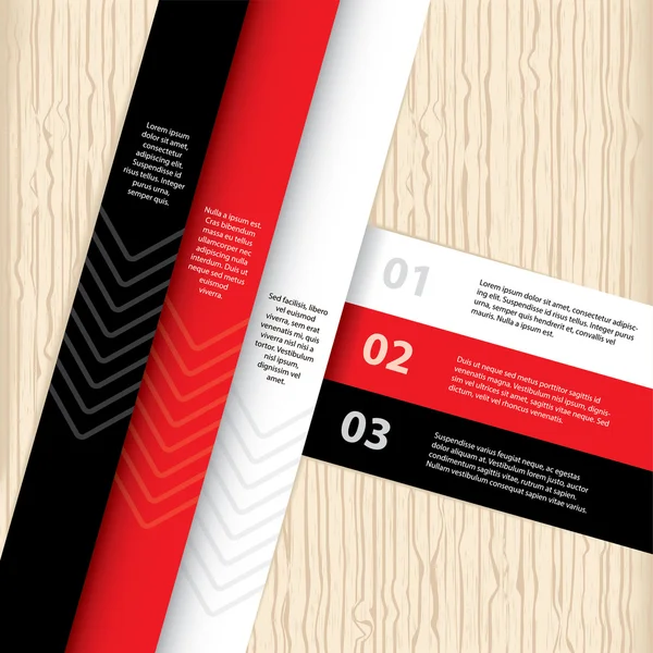 Design infografico con sfondo in legno — Vettoriale Stock