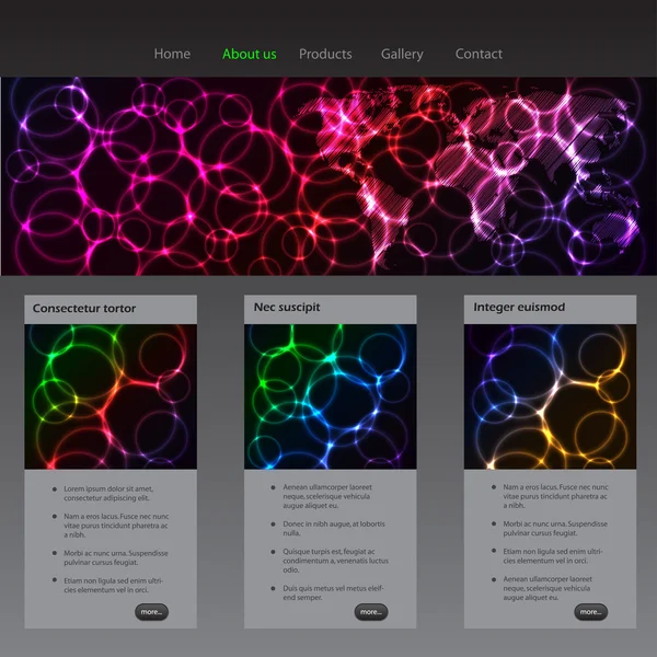 Plasma and laser web template — Stock vektor