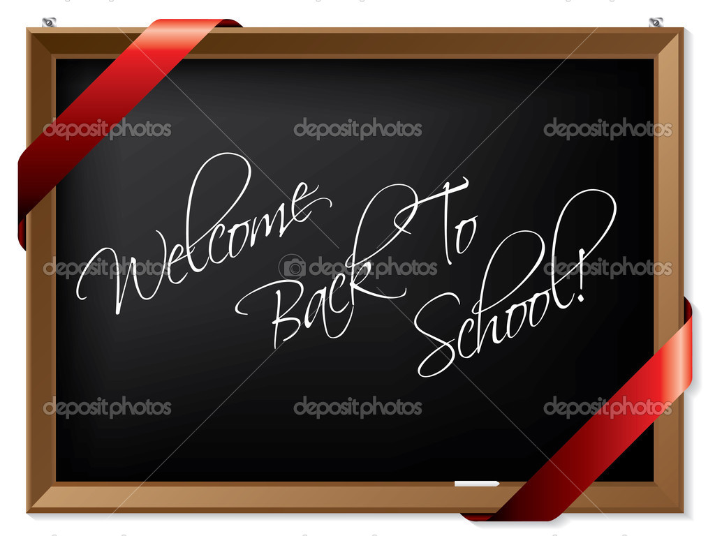 Blackboard with message