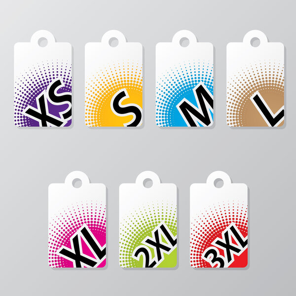 Этикетки с наполовину тканью
