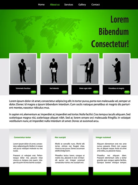 Website ontwerpsjabloon voor het bedrijfsleven — Stockvector