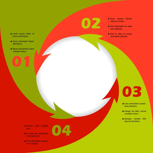 Flechas circulares diseño inforgráfico — Archivo Imágenes Vectoriales