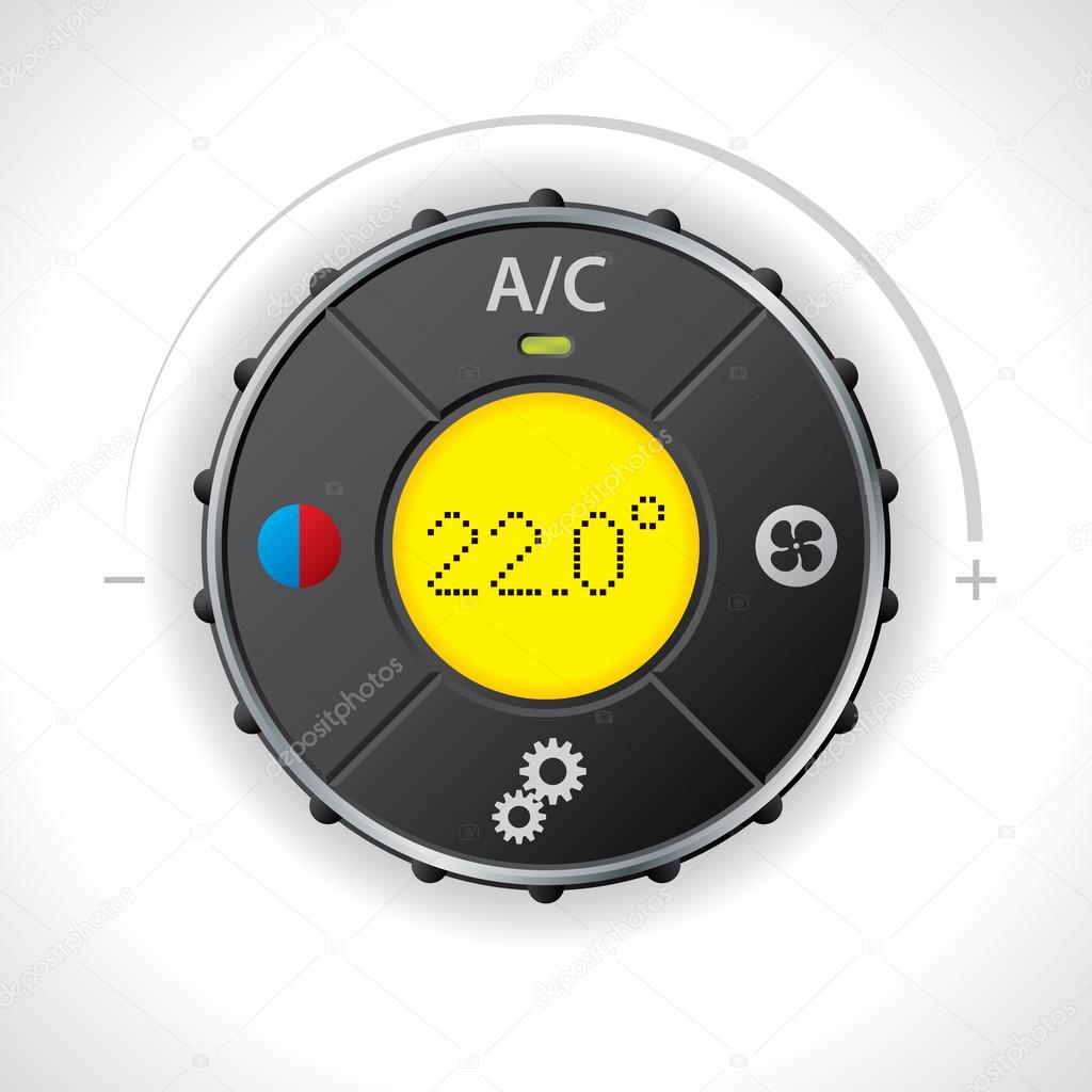 Air condition gauge with yellow led