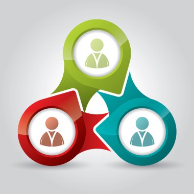 Marketing verbinding geïllustreerd met pointers