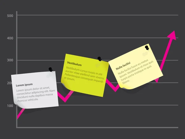 Diseño infográfico con bloc de notas — Vector de stock