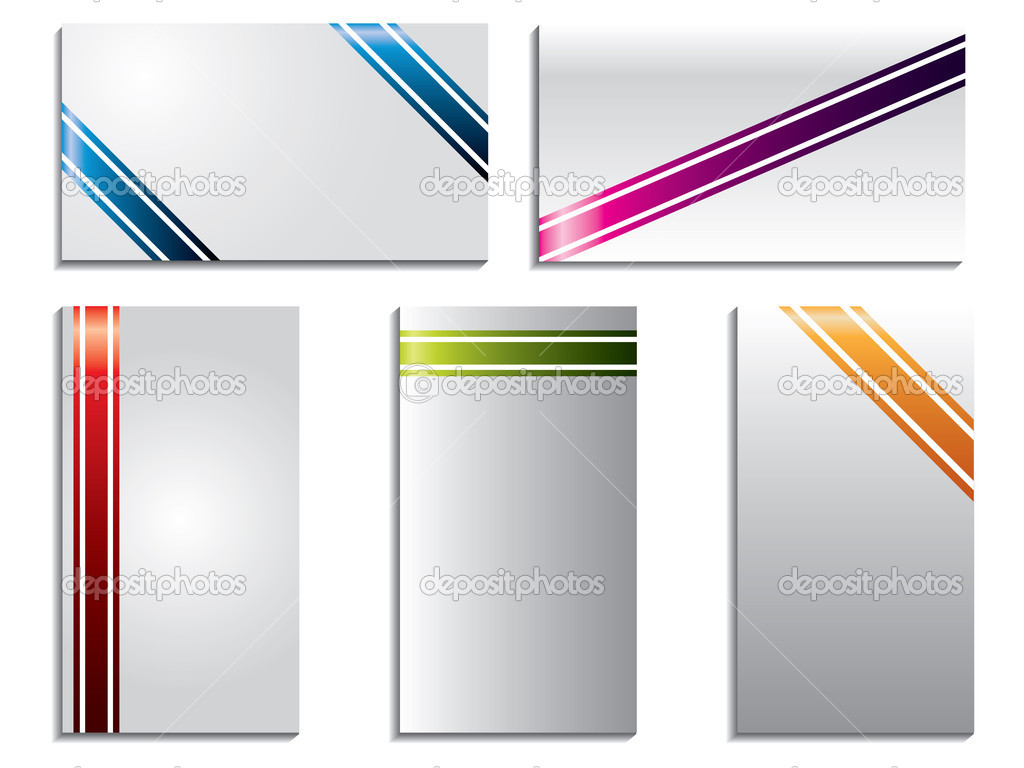 Color stripped business cards