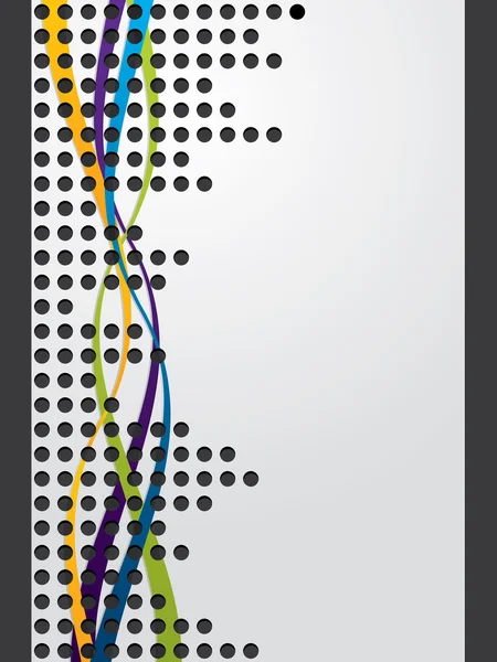 Sfondo astratto con puntini e onde — Vettoriale Stock