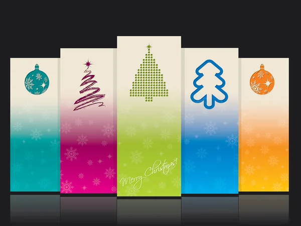 Cool christmas banners with christmas elements — Stock Vector