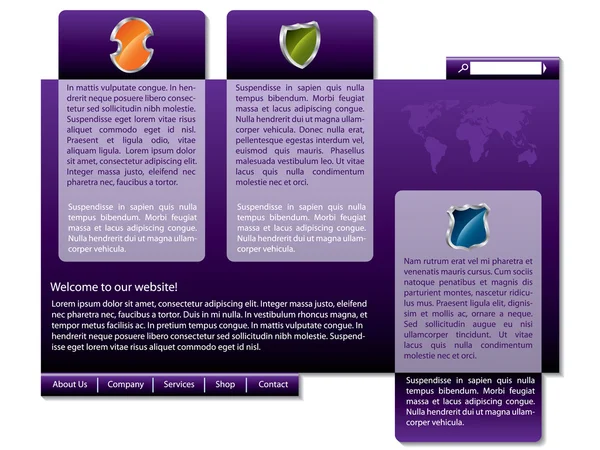 Design de site roxo elegante —  Vetores de Stock