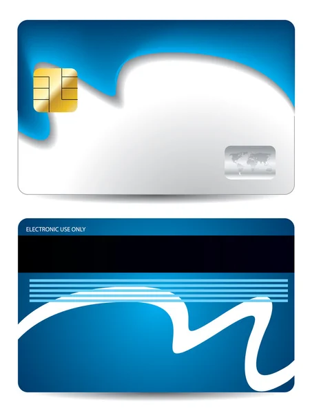 Cool wave design de cartão de crédito — Vetor de Stock