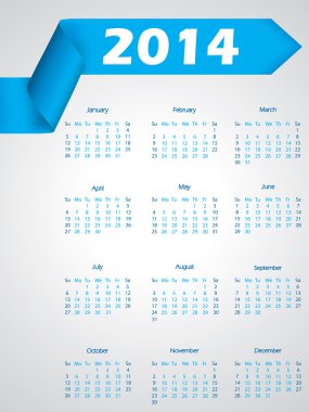 2014 kalender met bubbels en cirkels