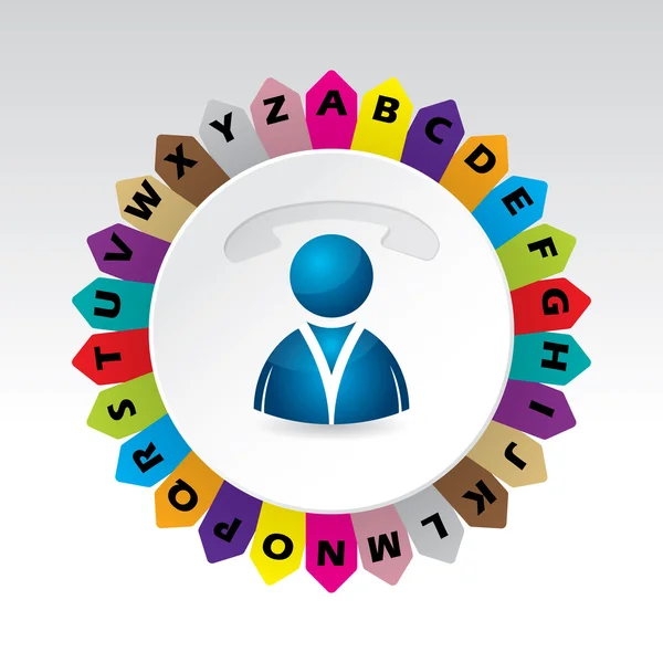 alfabe konseptiyle sanal telefon rehberi