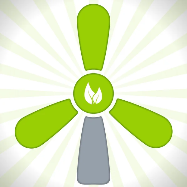 Símbolo de turbina eólica fria — Vetor de Stock