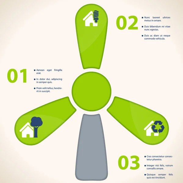Инфографический шаблон для экологического бизнеса — стоковый вектор