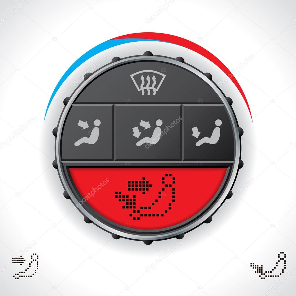 Multifunctional car clima control with red display