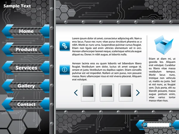 Technologie conception de gabarits Web — Image vectorielle