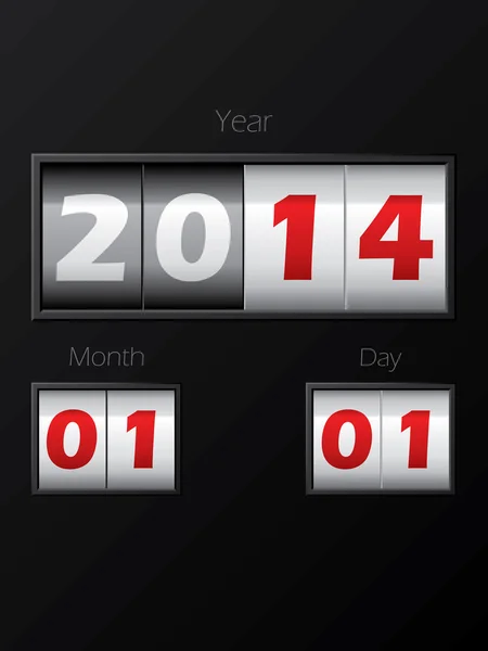 2014 date counter — Stock Vector