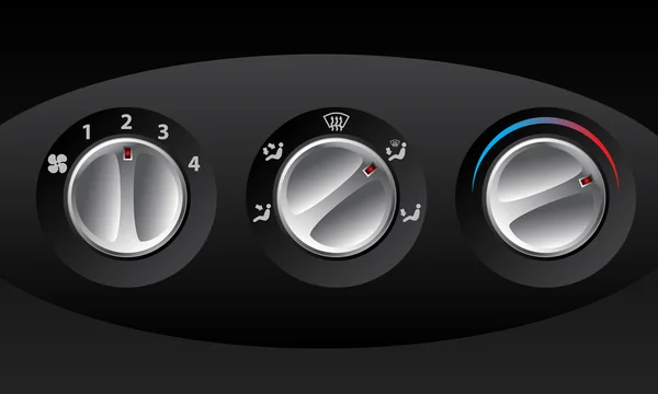 Retro analoge thermostaten schakelt — Stockvector