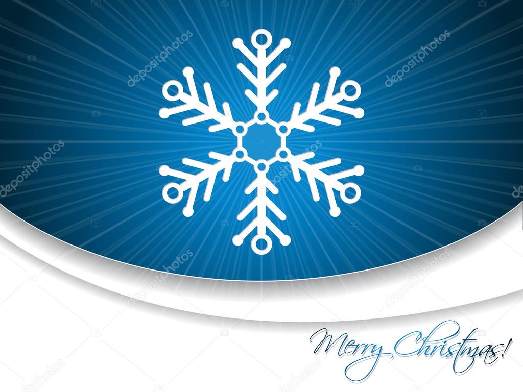 Christmas greeting card with snowflake