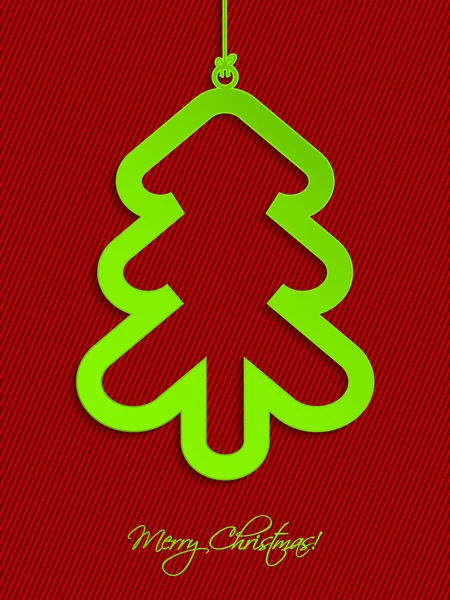 Carte de voeux de Noël rouge rayé — Image vectorielle