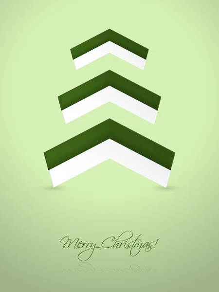 Tarjeta de Navidad verde con elementos abstractos — Vector de stock