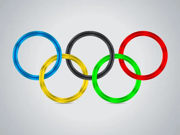 Semplice disegno di sfondo con anelli olimpici — Vettoriale Stock