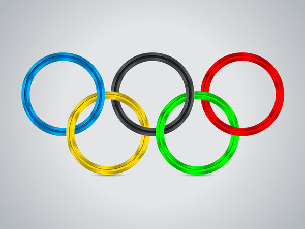 Simple background design with olympic rings